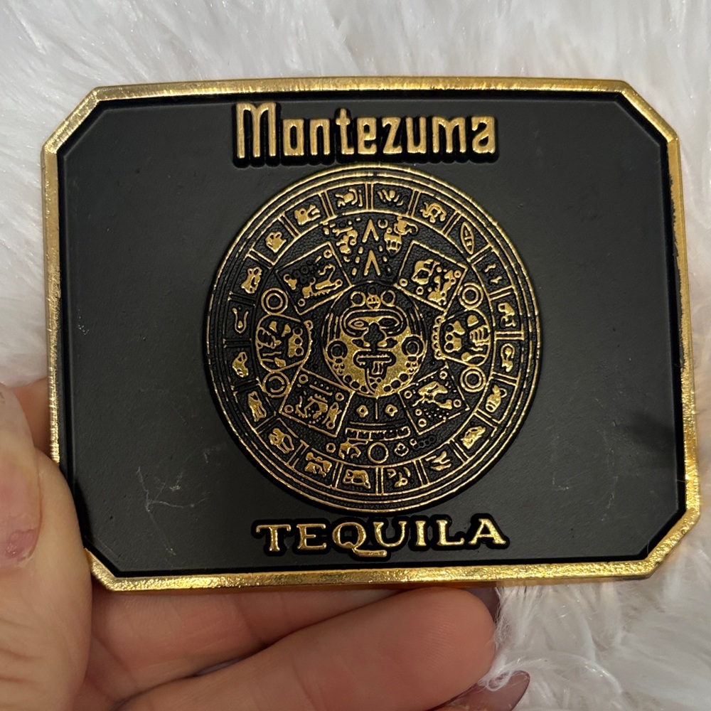 Tequila Black and Gold Belt Buckle